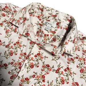 Bar III Mens Slim Fit Stretch Floral Button Down Shirt Large 16-16.5